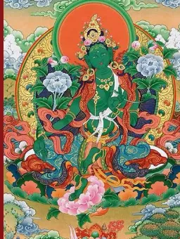 Green Tara thangka