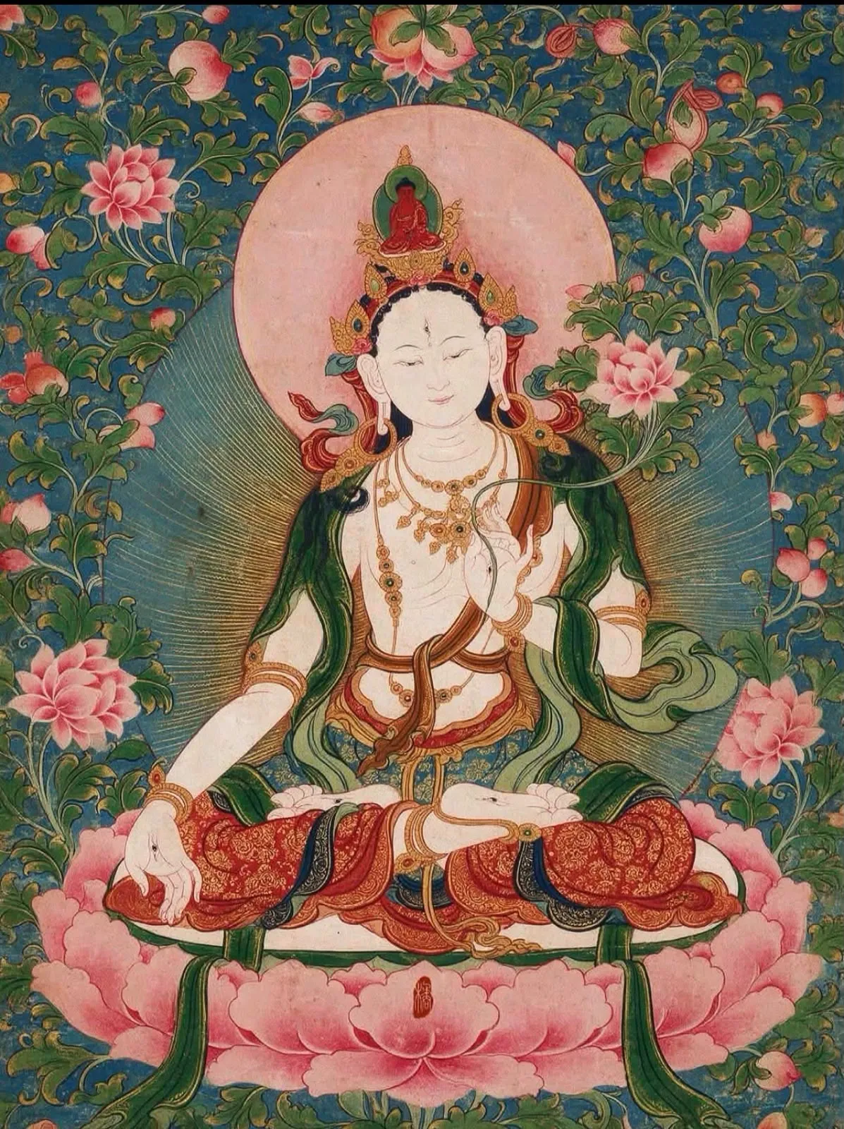 White Tara thangka — the yidam of this weekend's practice